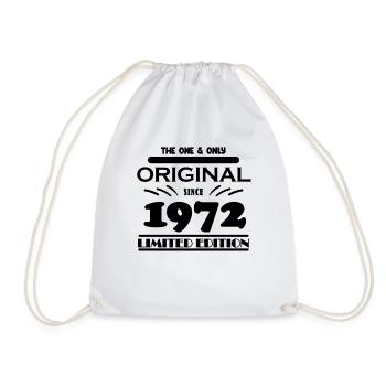 1972 - Year of construction 1972 - Born 1972 - Drawstring Bag - white - Front