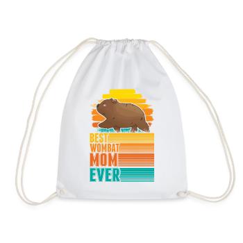 Best Wombat Mom Ever Wombat Mama - Drawstring Bag - white - Front