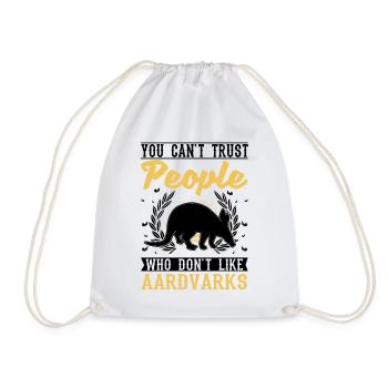 Aardvark Gift Aardvark - Drawstring Bag - white - Front