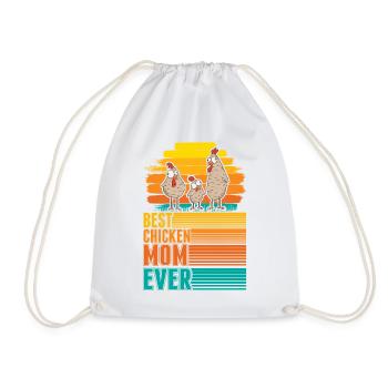 Meilleure maman poulet de tous les temps Hühner Mama - Sac de sport léger - blanc - Devant