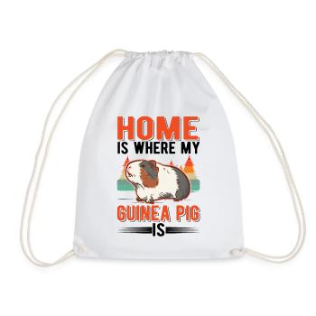 Guinea pigs at home Guinea Pig - Drawstring Bag - white - Front