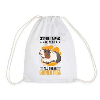 Cochon d’Inde Cadeau Cochon d’Inde - Sac de sport léger - blanc - Devant