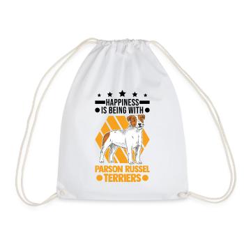 Parson Russell Terrier Luck - Drawstring Bag - white - Front