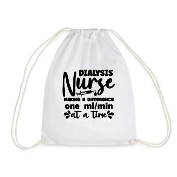 Dialysis Technician Dialysis Nurse Making Hospital - Drawstring Bag - white - Front