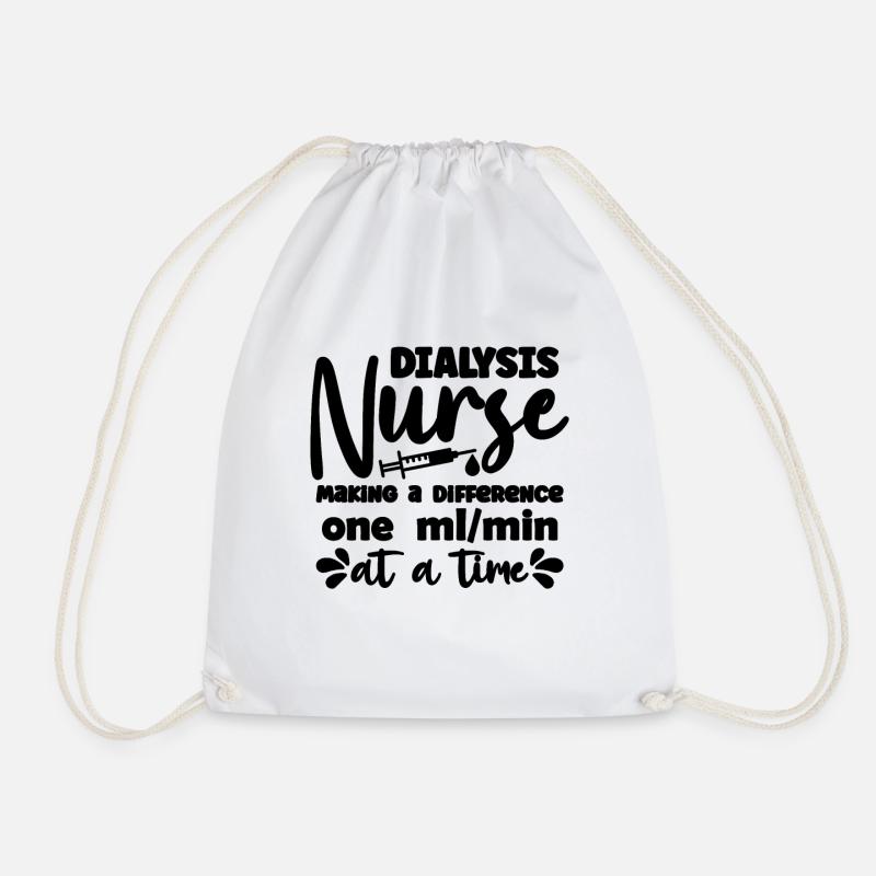 Dialysis Technician Dialysis Nurse Making Hospital - Turnbeutel - Weiß