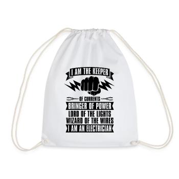 I Am The Keeper Of The Repair Worker Electrician - Drawstring Bag - white - Front