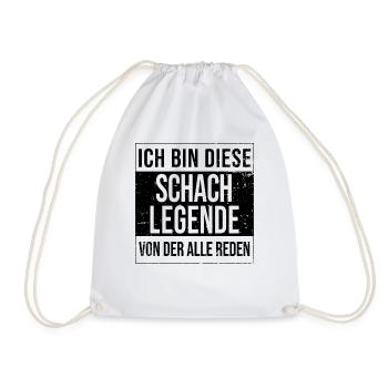 Schach-Spieler Geburtstag geboren Legende Schach - Turnbeutel - Weiß - Vorne
