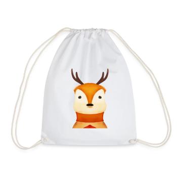 Deer Forest animal Roe deer - Drawstring Bag - white - Front