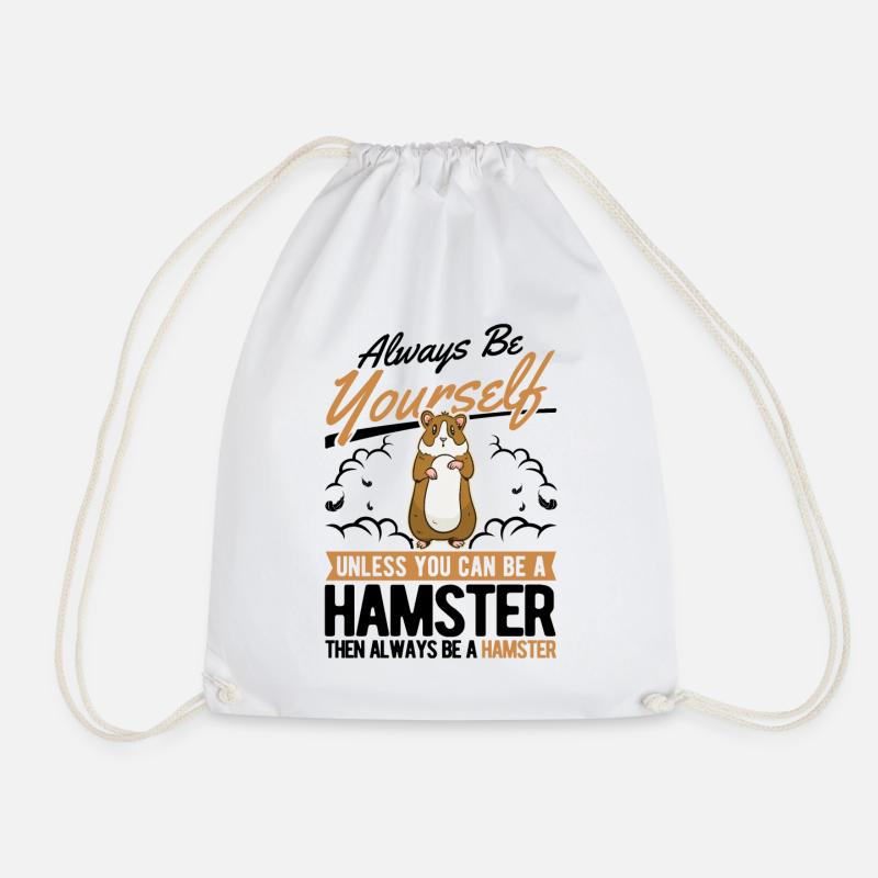 Always be yourself Hamster Goldhamster - Turnbeutel - Weiß