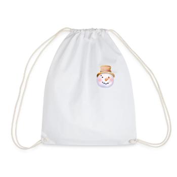 Vintage Winter Snowman Chest Bag - Drawstring Bag - white - Front