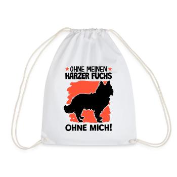 Ohne meinen Harzer Fuchs ohne mich Hütefuchs - Turnbeutel - Weiß - Vorne