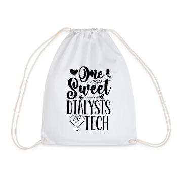 One Sweet Dialysis Technician Nurse Dialysis Tech - Drawstring Bag - white - Front