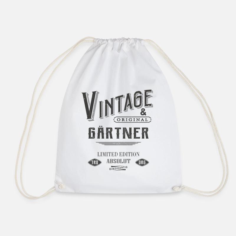 Gärtner Vintage - Turnbeutel - Weiß
