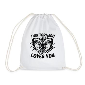 This Tornado Loves Tornadoes Storms Tornado Chaser - Drawstring Bag - white - Front