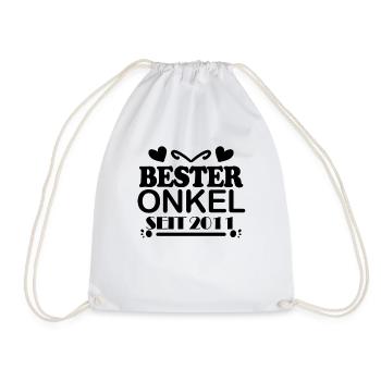 Bester Onkel seit 2011 - Turnbeutel - Weiß - Vorne