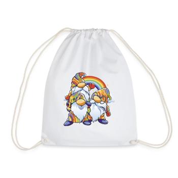 Rainbow Gnome Duo - Turnbeutel - Weiß - Vorne