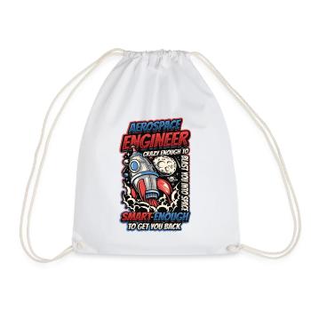 Aerospace Engineer - Drawstring Bag - white - Front