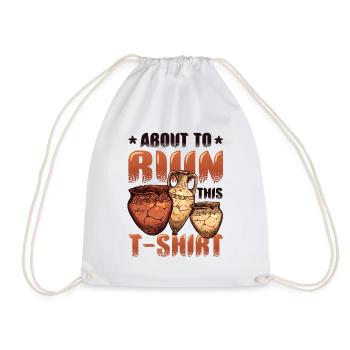 Pottery clay on ruining - Drawstring Bag - white - Front