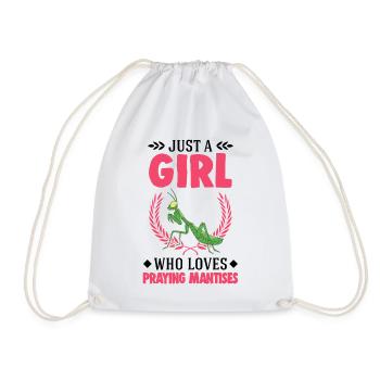 Praying mantis Girl Mantis Mantis - Drawstring Bag - white - Front