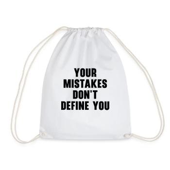 Mistakes Wisdom Quotes Positivity Life Quotes - Drawstring Bag - white - Front
