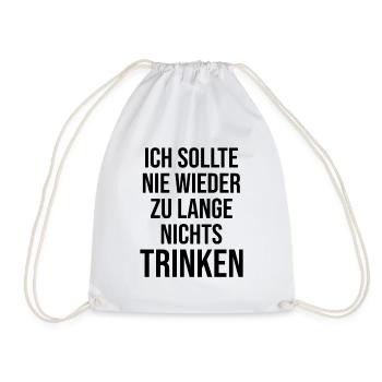 Bierliebhaber Nie Wieder Zu Lange Nichts Trinken - Turnbeutel - Weiß - Vorne
