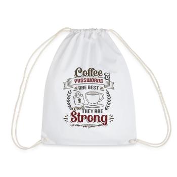 Café, mot de passe - Sac de sport léger - blanc - Devant