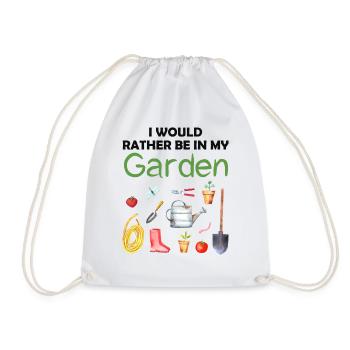 Garten Lustiger Spruch Hobbygärtner Geschenkidee - Turnbeutel - Weiß - Vorne