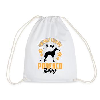 Podenco ne parle que de Podenco espagnol - Sac de sport léger - blanc - Devant