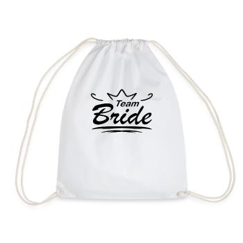 Team Bridal Wedding Celebration - Drawstring Bag - white - Front