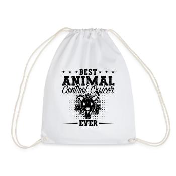 Best Animal Control Dog Catcher Animal Officer - Drawstring Bag - white - Front