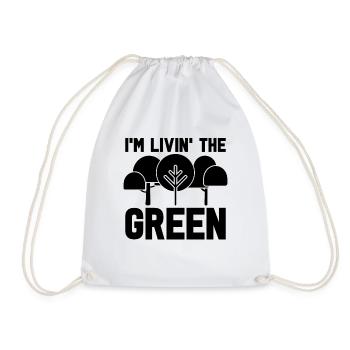 Je suis Livin' The Green Environment Climate Activist - Sac de sport léger - blanc - Devant