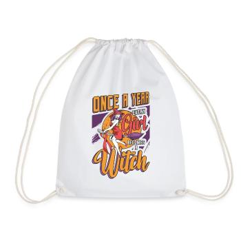 Une fois par an, chaque fille devient Halloween - Sac de sport léger - blanc - Devant