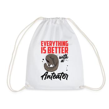 Tout mieux avec le fourmilier nain fourmilier - Sac de sport léger - blanc - Devant