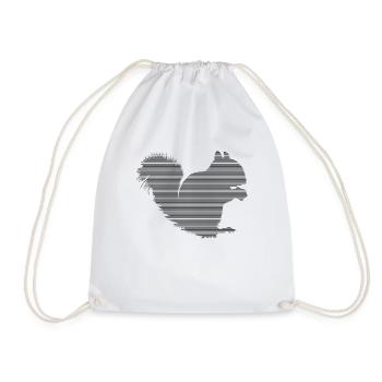 Squirrel - Drawstring Bag - white - Front