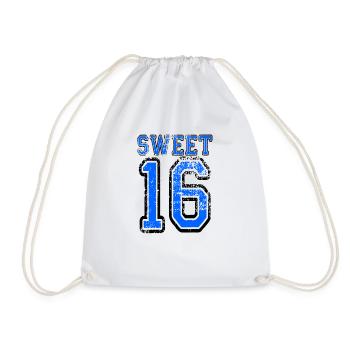 Sweet 16 - Anniversaire - Né en 2007 - Sac de sport léger - blanc - Devant