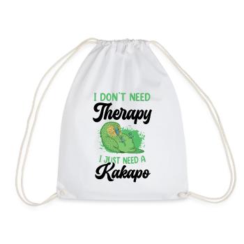 Kakapo does not need therapy for flightless kakapo - Drawstring Bag - white - Front