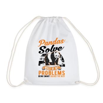 Panda Lover Panda Bear Gift - Drawstring Bag - white - Front