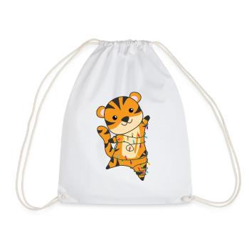 tigre noël neige hiver animaux tigre - Sac de sport léger - blanc - Devant