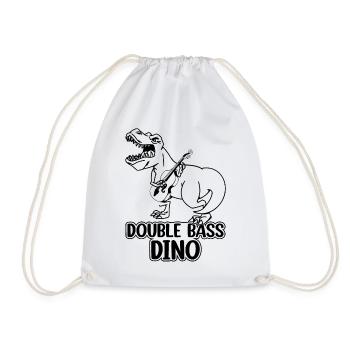 Contrebasse Dino - Contrebassiste Dinosaure - Sac de sport léger - blanc - Devant