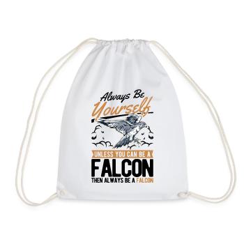 Always be yourself Falcon Falknerei Falke - Drawstring Bag - white - Front