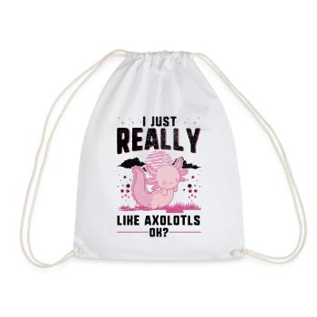 J’aime beaucoup la salamandre à queue d’Axolotl - Sac de sport léger - blanc - Devant