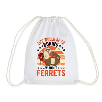 Amoureux du furet Cadeau furet - Sac de sport léger - blanc - Devant
