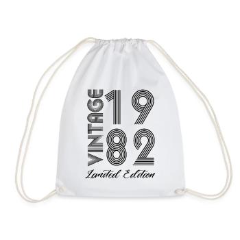 Vintage 1982 Vintage Geburtstag Retro Vintage - Turnbeutel - Weiß - Vorne