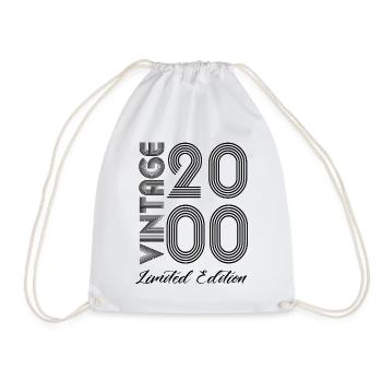 Vintage 2000 Vintage Geburtstag Retro Vintage - Turnbeutel - Weiß - Vorne