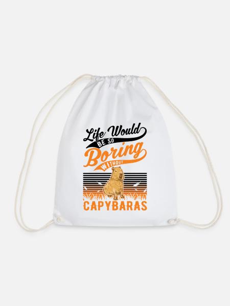 Capybara Geschenk Capibara Wasserschwein - Turnbeutel - Weiß