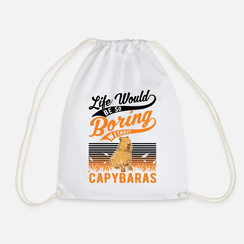 Capybara Geschenk Capibara Wasserschwein - Turnbeutel - Weiß