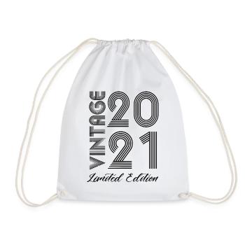 Vintage 2021 Vintage Birthday Retro Vintage - Drawstring Bag - white - Front