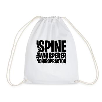 Spine Whisperer Chiropractic Massage Chiropractor - Drawstring Bag - white - Front