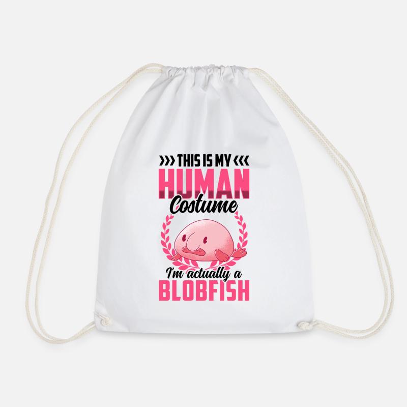 Das ist nur mein Blobfisch Kostüm Blobfisch - Turnbeutel - Weiß