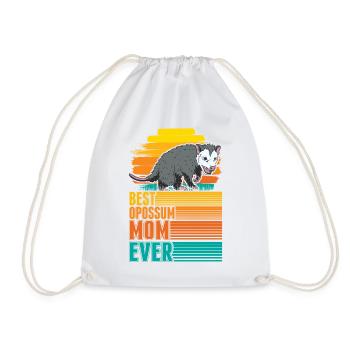 Best Opossum Mom Ever Opossum Mama Marsupial Rat - Drawstring Bag - white - Front